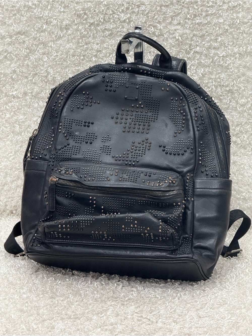 MCM Studded Stark Backpack Black